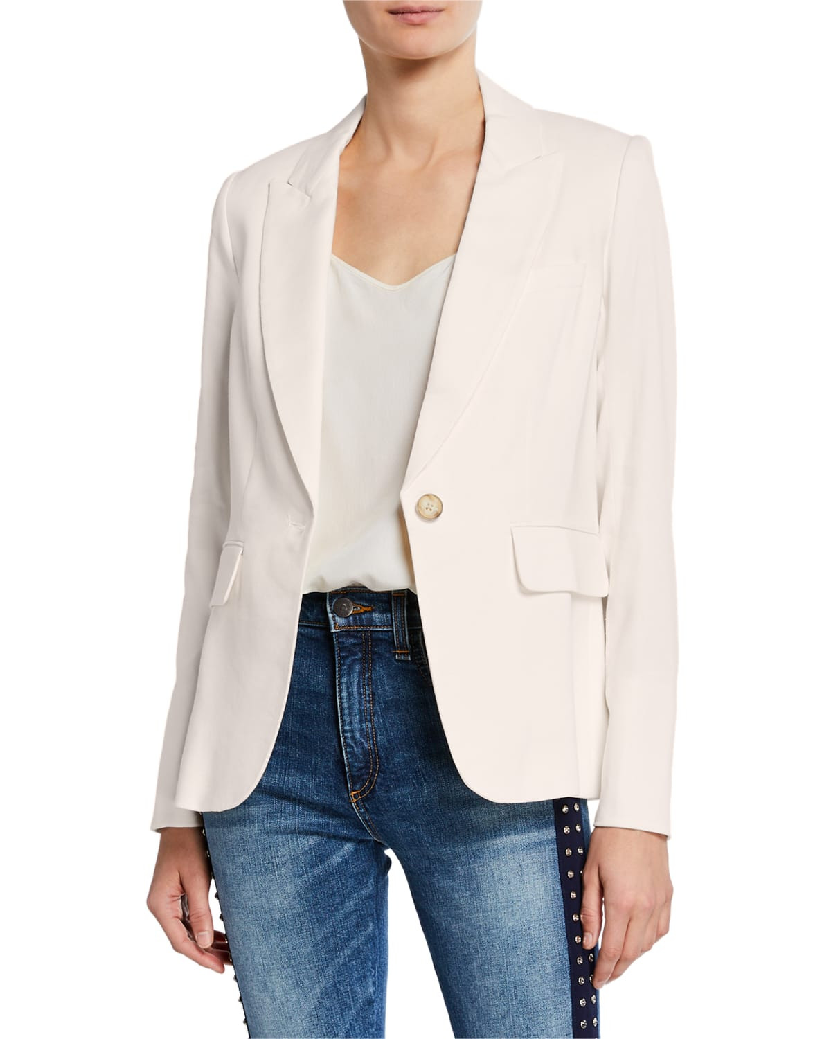 One-Button Cutaway Jacket | Neiman Marcus