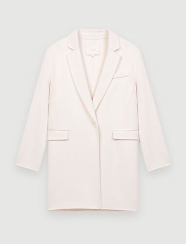 White double-faced midi coat | Maje (UK)