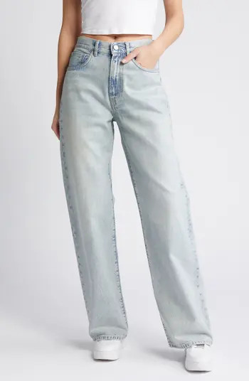 Coated Wide Leg Jeans | Nordstrom