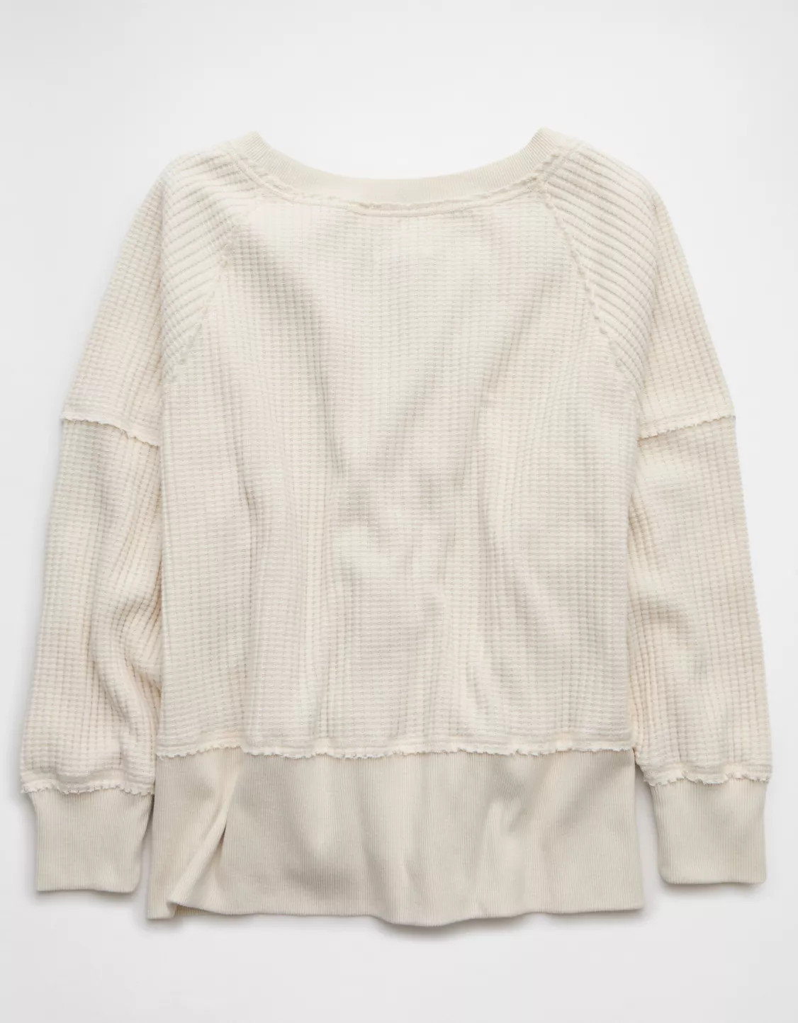 AE Big Hug Off-the-Shoulder Waffle Sweatshirt | American Eagle Outfitters (US & CA)
