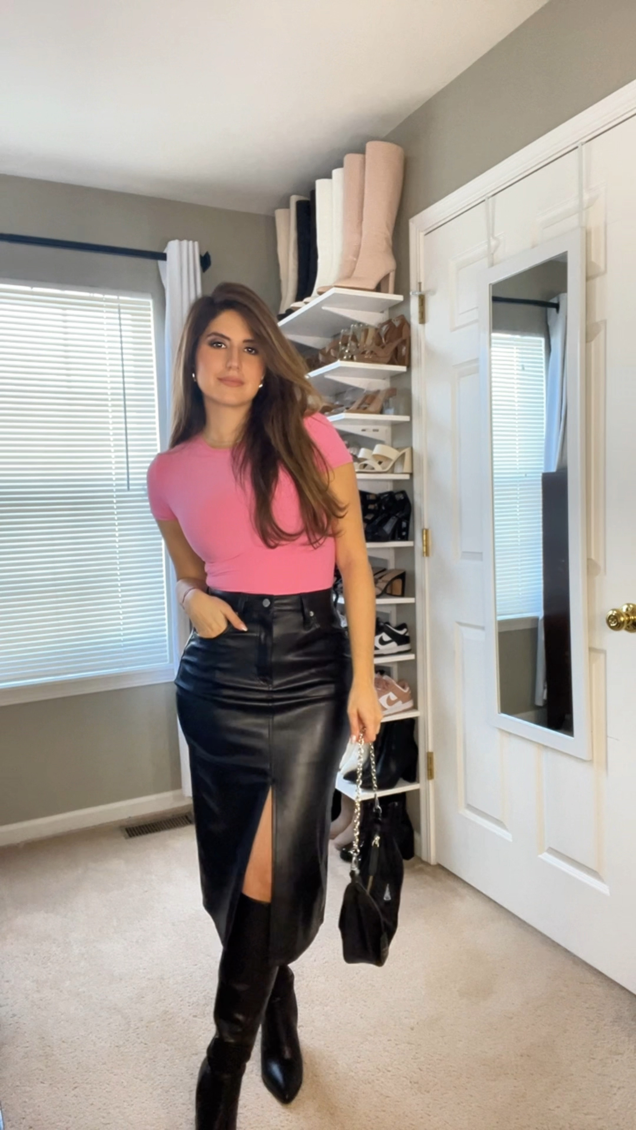 Keeping it casual yet stylish for Valentine’s Day: Pink vibes and a comfy midi leather skirt. 

#LTKstyletip #LTKparties #LTKVideo
