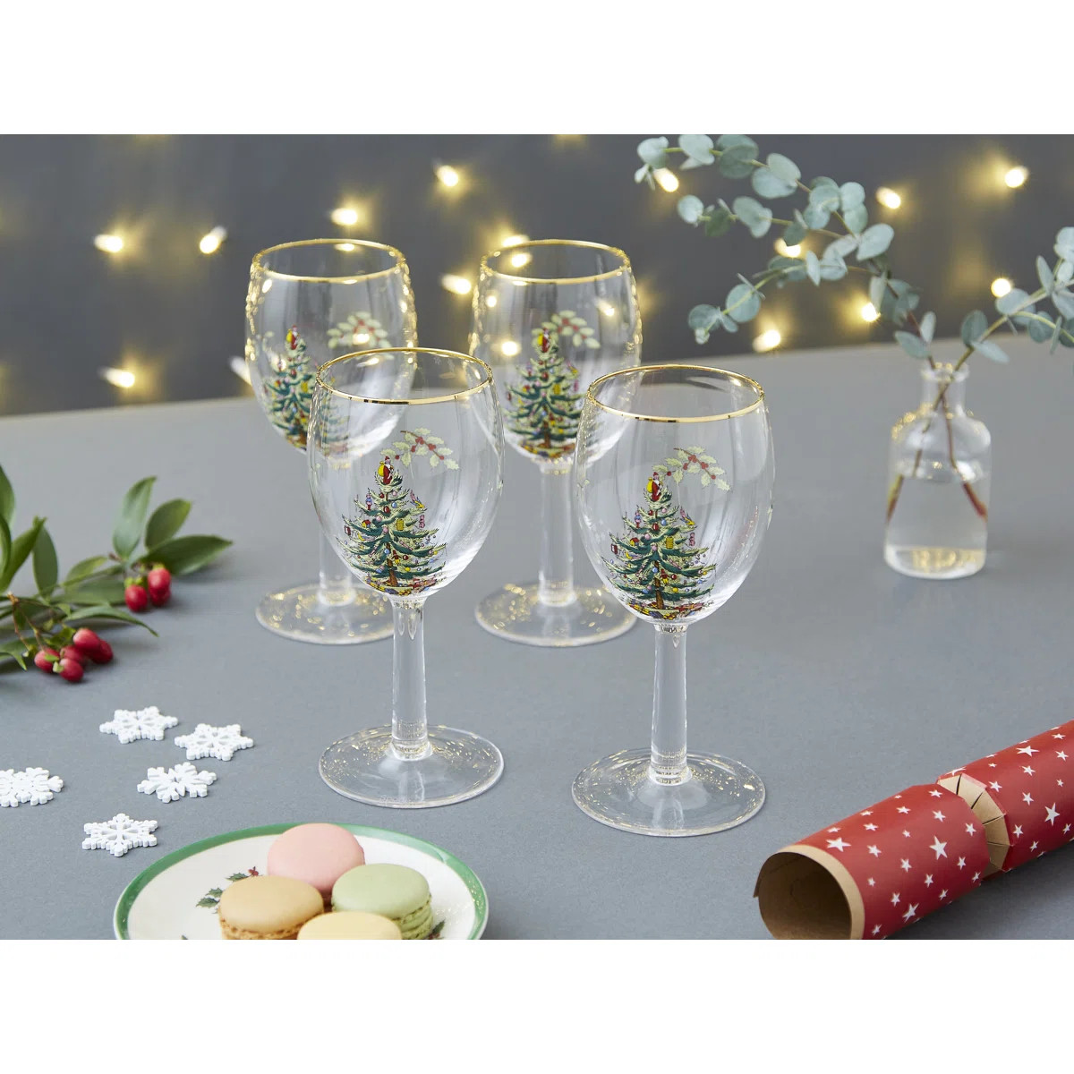 Spode Christmas Tree Wine Glasses 13 Oz (Set of 4) | Wayfair North America
