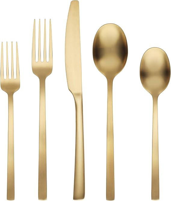 Cambridge 807420Hgy12X Beacon Gold Satin 20-Piece Flatware Set | Amazon (US)