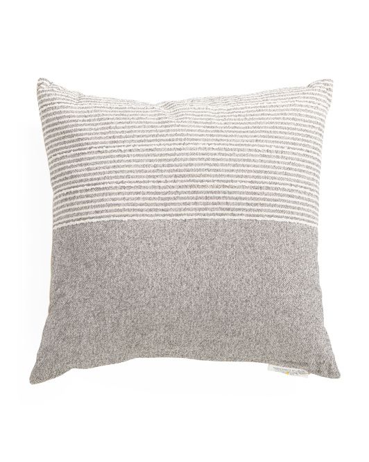 20x20 Woven Striped Pillow | TJ Maxx