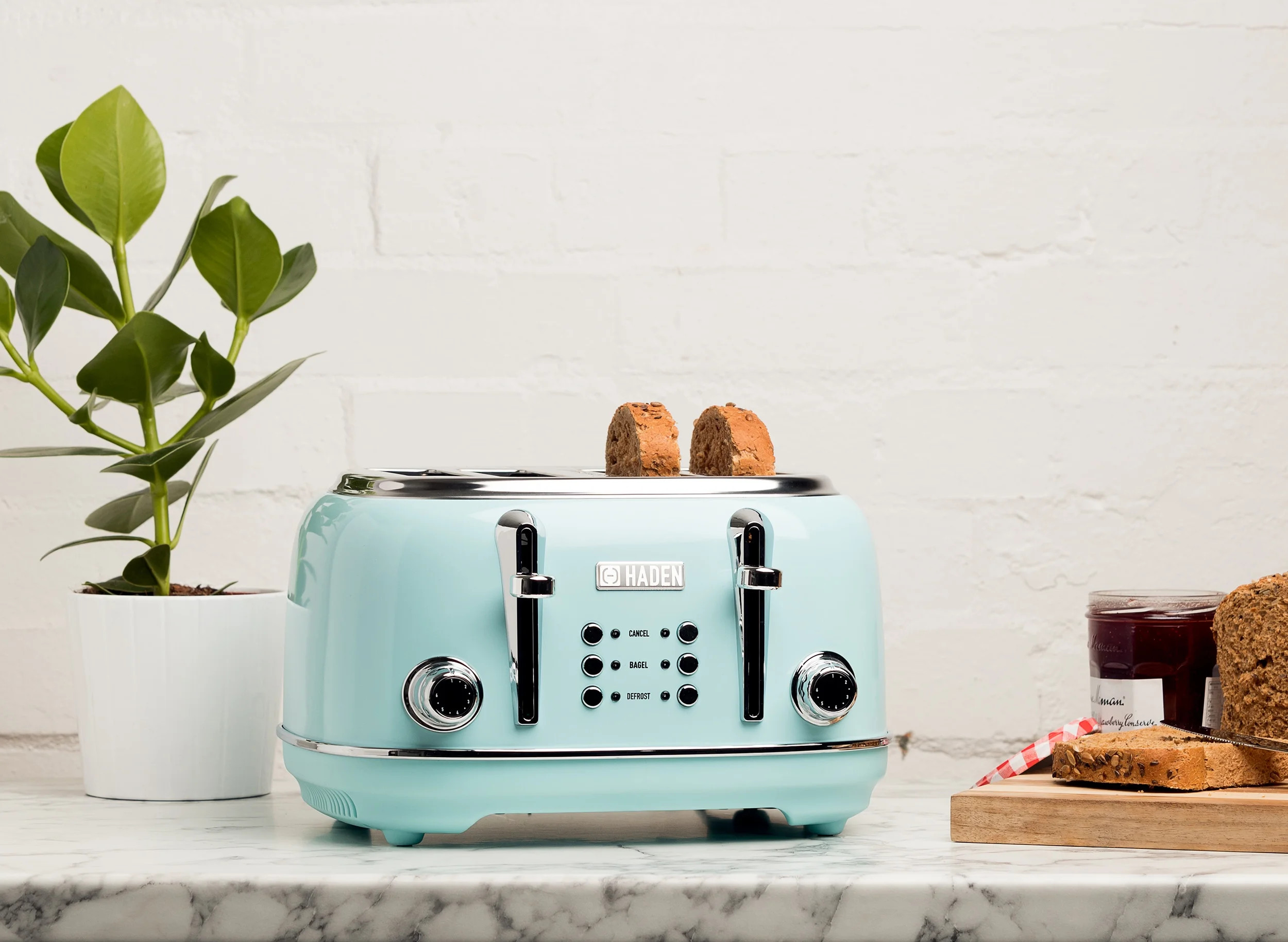 Haden Heritage 4-Slice Wide Slot Toaster, Turquoise - 75005 | Walmart (US)