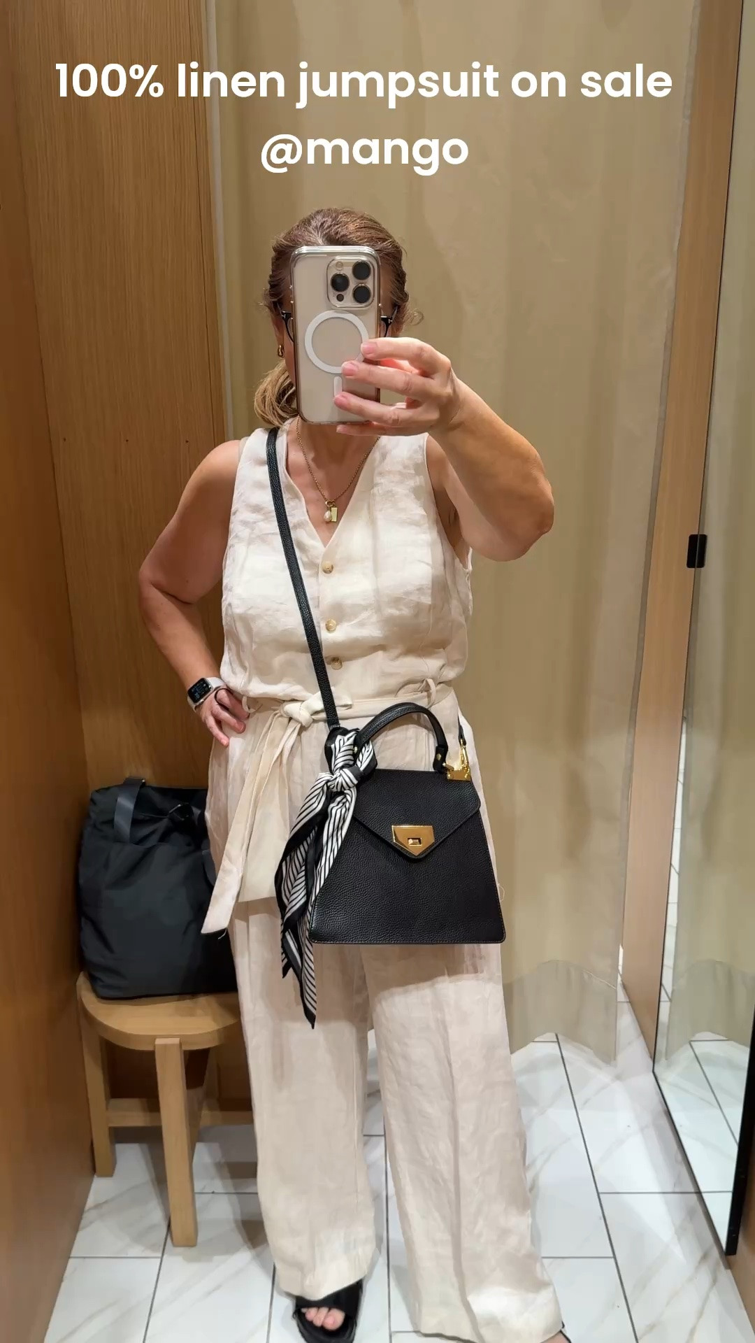 Stopped at the mall and couldn’t help myself 😂 This linen jumpsuit is 50% off. What a beauty! 
Are you taking advantage of summer sales?

#LTKsummer #LTKsale #LTKover50style