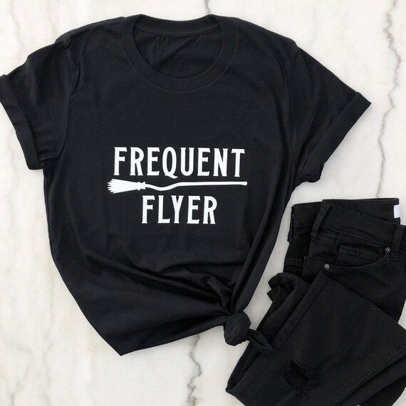 Frequent Flyer Shirt Funny Halloween Shirt Witch Shirt | Etsy | Etsy (US)