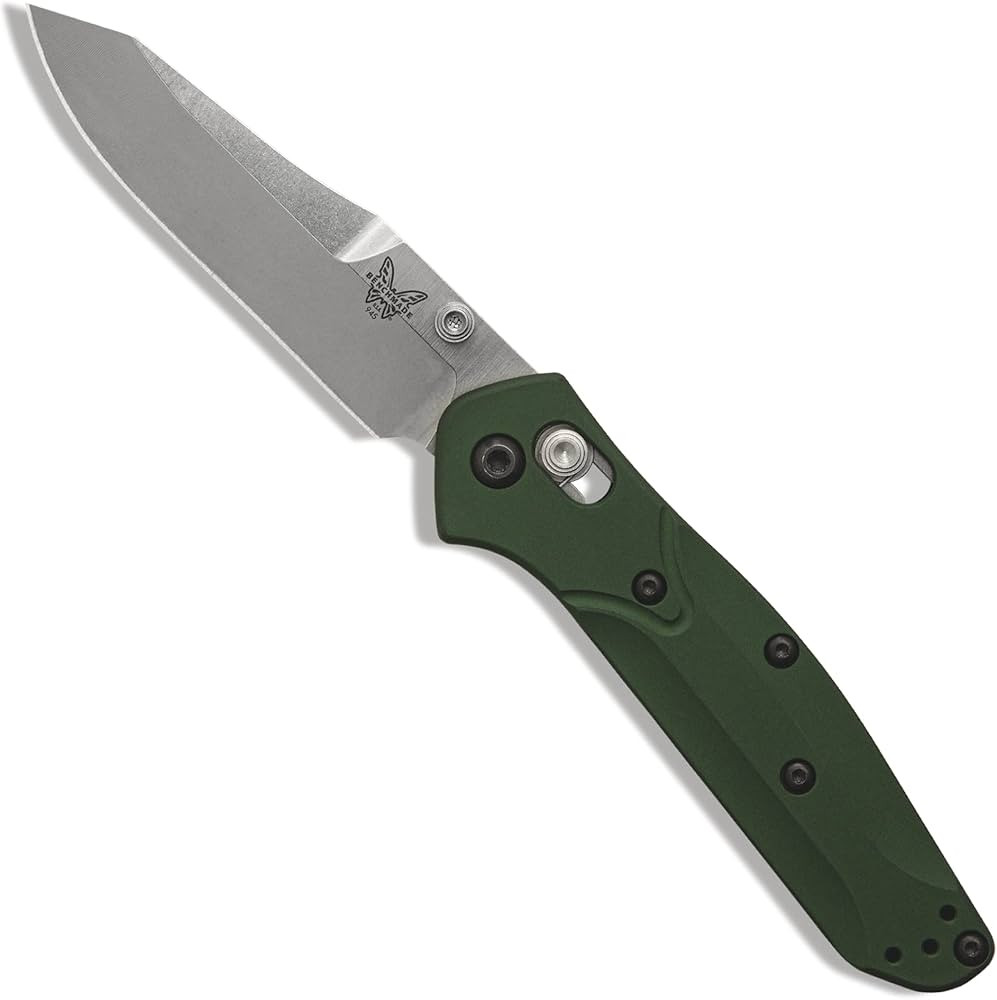 Benchmade - 945 Mini Osborne Folding Knife 2.92" S30V Satin Plain Blade, Green Aluminum Handles | Amazon (US)