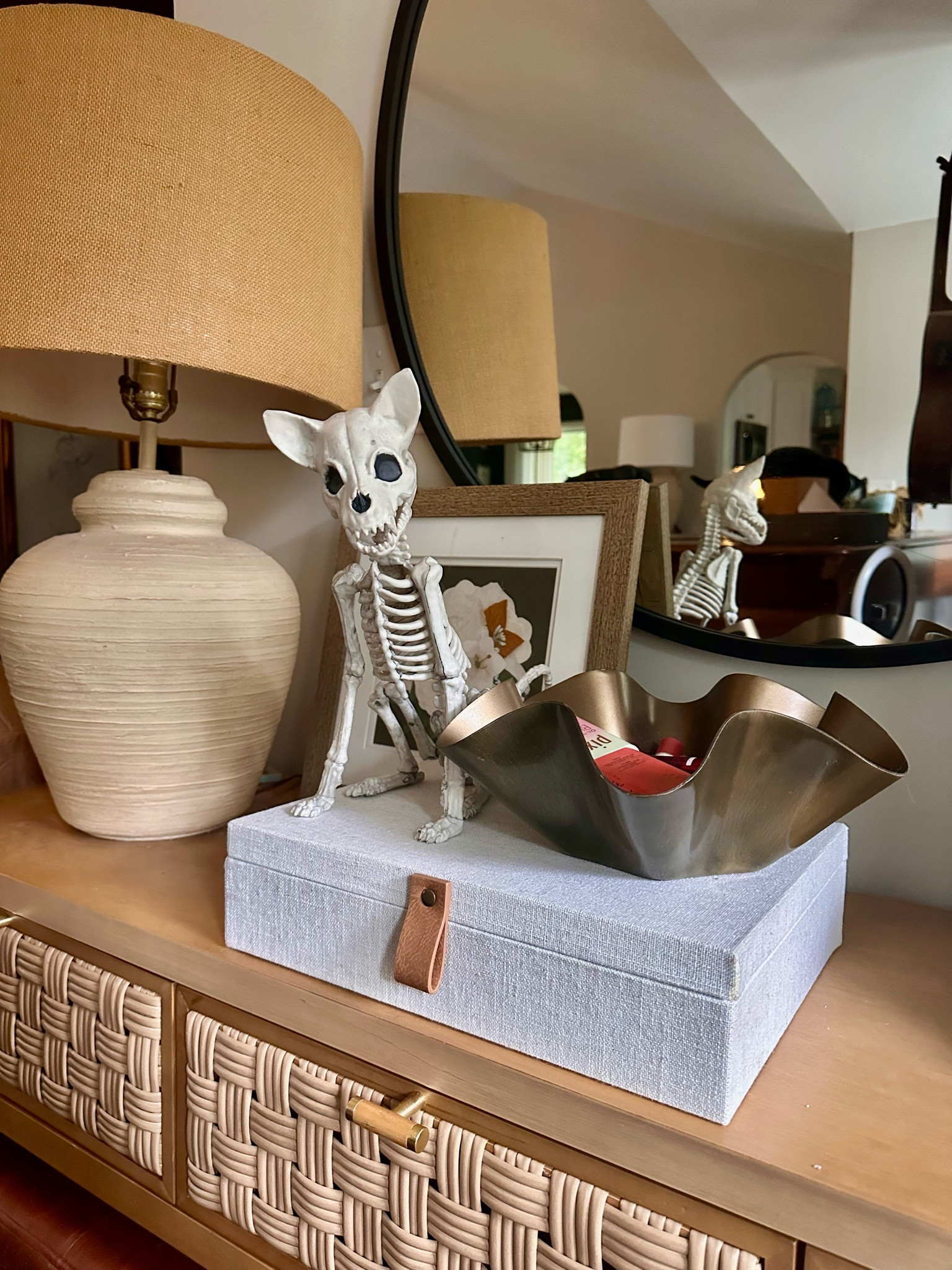 Fully obsessed with our little Crosby Halloween skeleton taking a place of honor in our entry way 

Halloween decorations | Halloween decor | skeleton decor | fall decor | target Halloween decor 

#LTKFindsUnder50 #LTKSeasonal #LTKHome