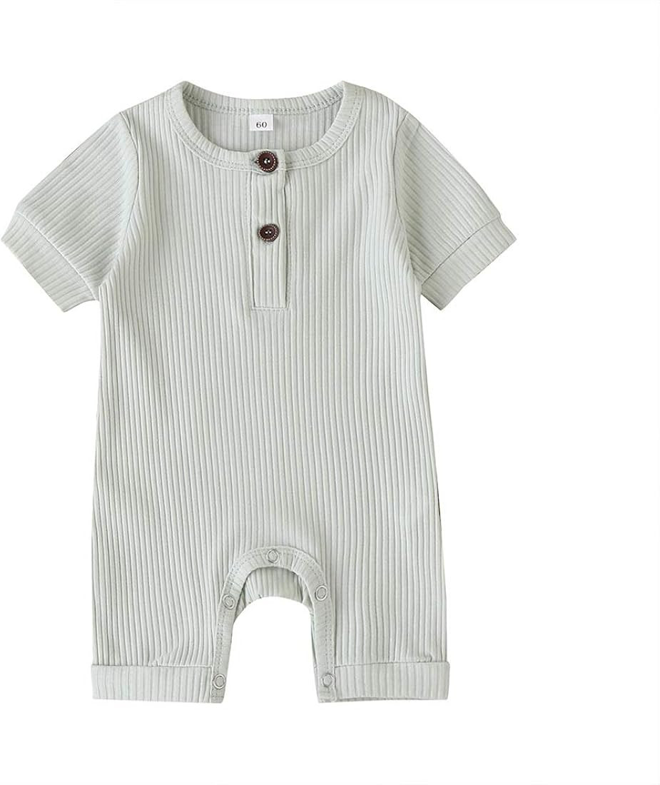 niceclould Newborn Baby Boy Girl Knitted Romper Jumpsuit Solid Long Sleeve Legging Bodysuit Plays... | Amazon (US)