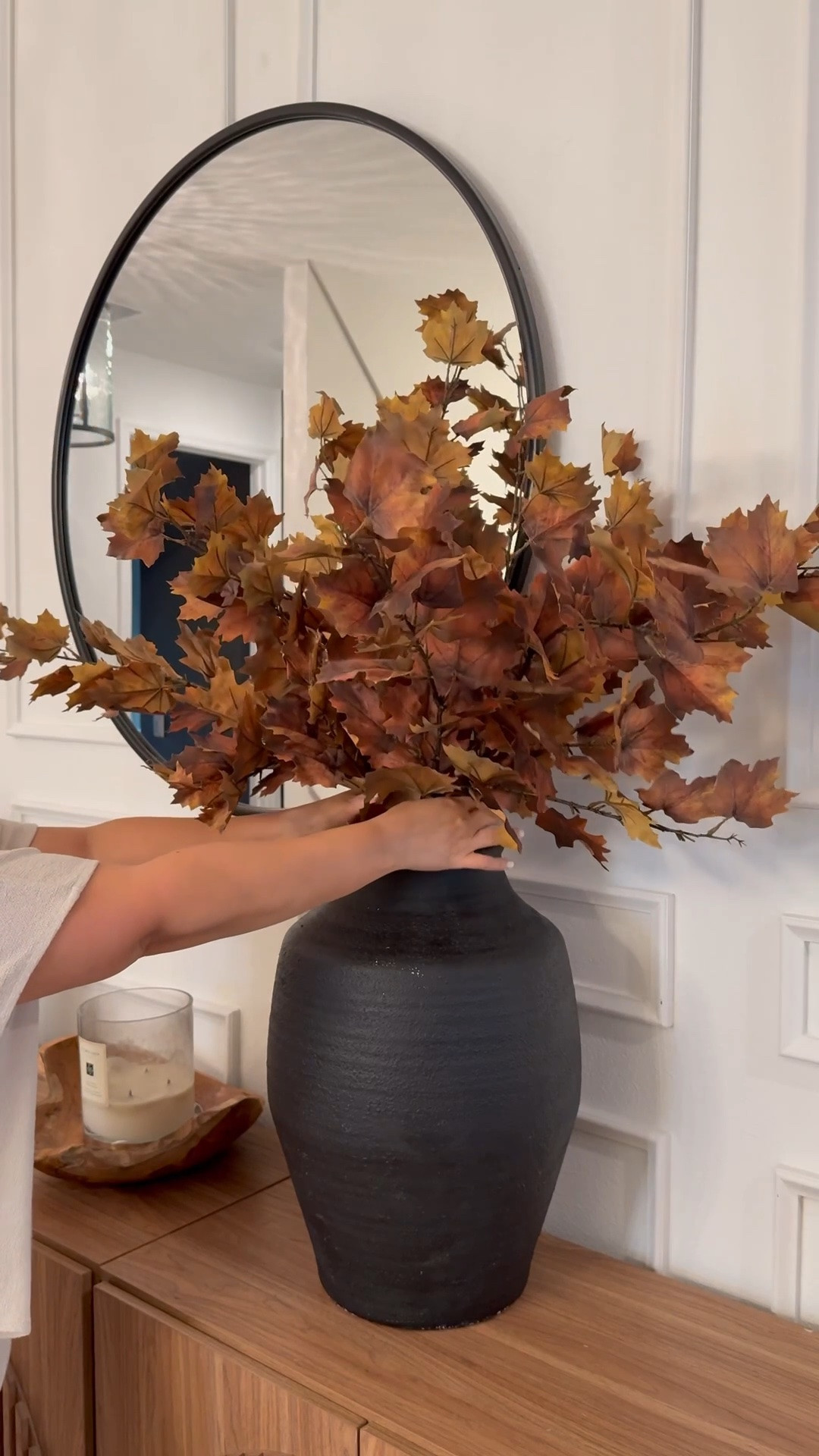 Adding fall foliage and candles for a cozy ambiance to my entryway 🤎




Home
Home decor
Fall decor
Home fall decor
Gold candelabra
Faux fall florals
Amazon finds

#LTKHome #LTKSeasonal
