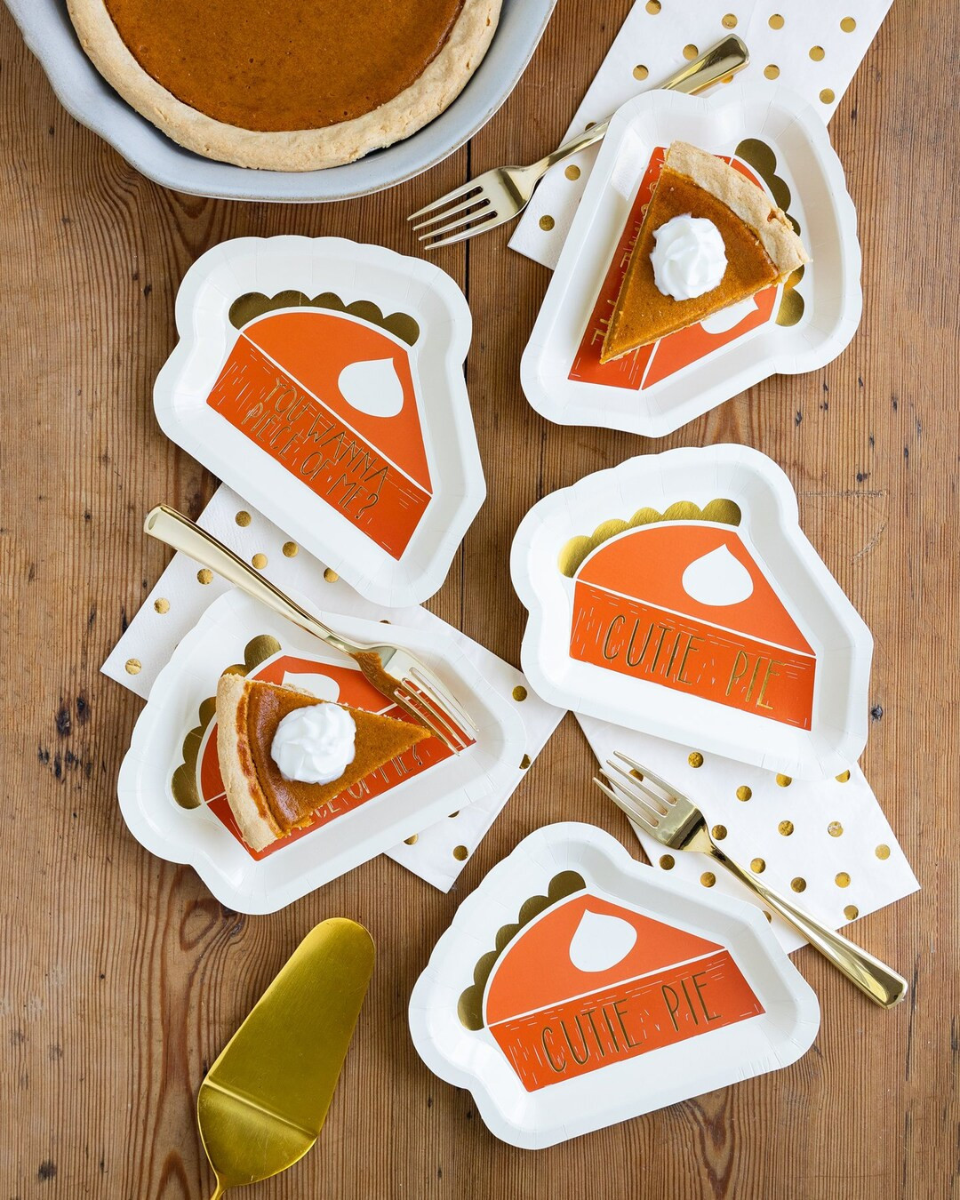 Cutie Pie Thanksgiving Plates - Etsy | Etsy (US)