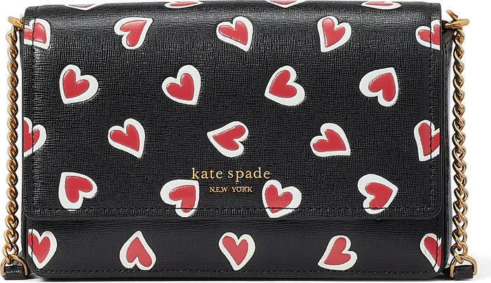 kate spade new york morgan stencil hearts embossed continental wallet | Nordstrom | Nordstrom