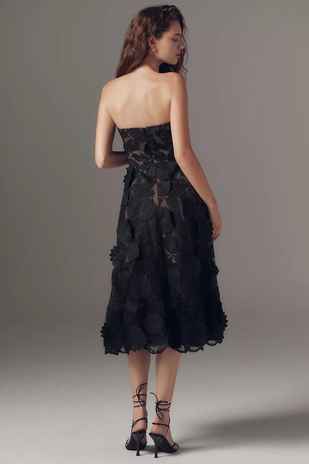 Dress The Population Kailyn Strapless Fit & Flare Midi Dress | Anthropologie (US)