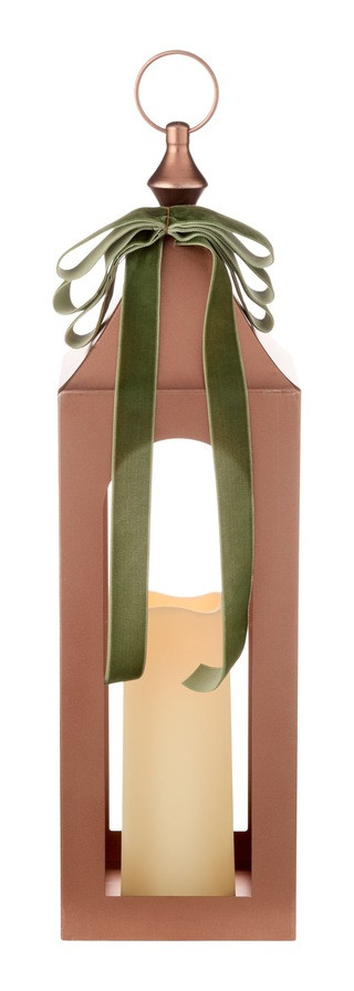 CANVASCANVAS Holiday Homecoming Collection Copper Lantern with Candle, 20-in#151-9757-6 | Canadian Tire