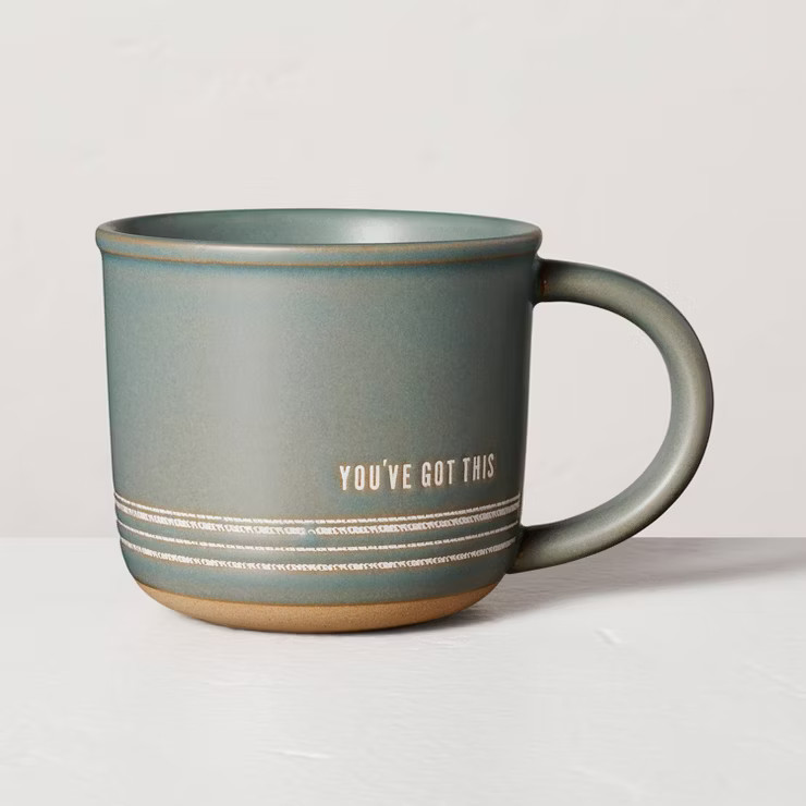 15oz Stoneware Good Morning & You've Got This Striped Mugs - Hearth & Hand™ with Magnolia | Target