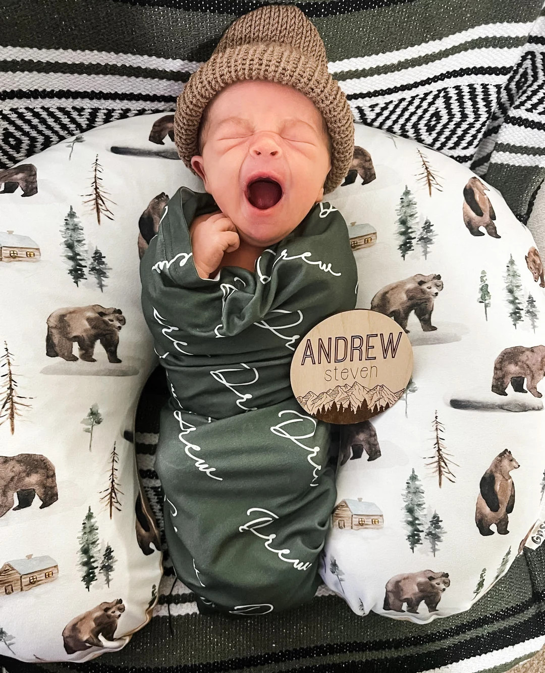 Baby Name Swaddle Newborn Name Swaddle Personalized Baby - Etsy | Etsy (US)