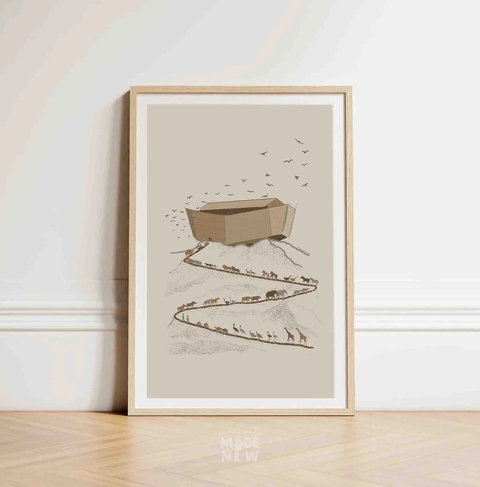 Noah's Ark DIGITAL DOWNLOAD, Jesus Bible Printable Wall Art, Modern Bible Poster, Jesus Print Art... | Etsy (US)