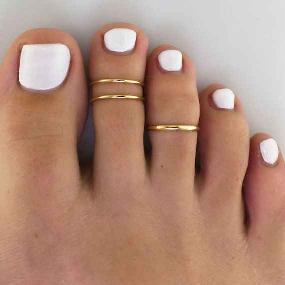 Adjustable Gold Toe Rings • Double Line and Classic Toe Ring  • Single or Set • Midi Rings ... | Etsy (US)