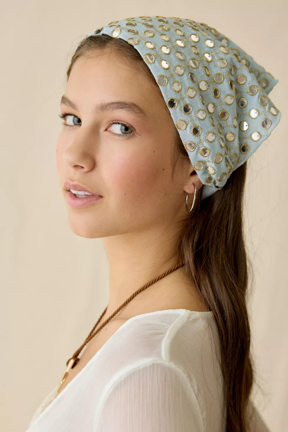 Out All Night Mirrored Triangle Headscarf | Urban Outfitters (US and RoW)