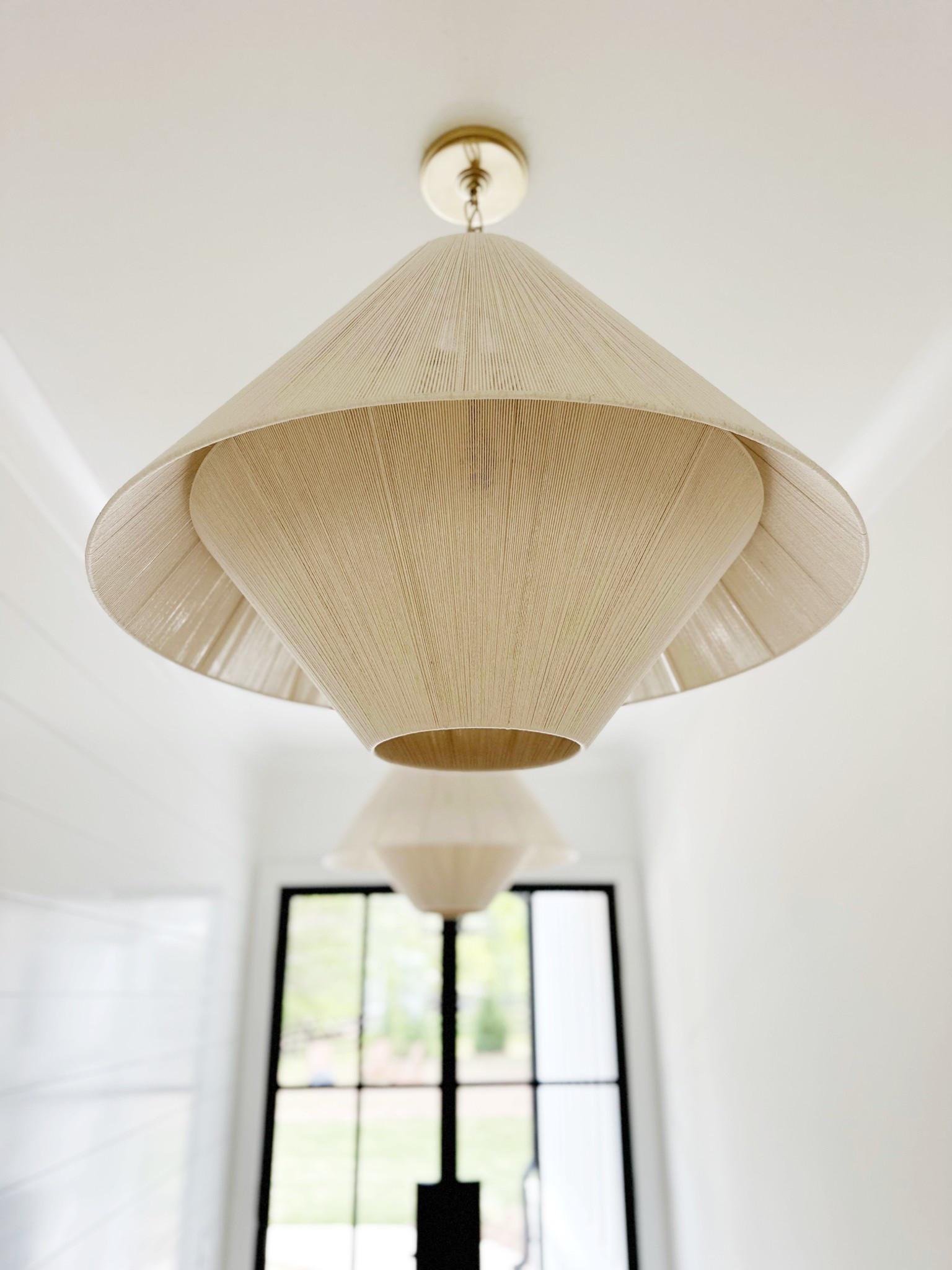 Woven pendants in my entryway- I am officially obsessed 🤍

#LTKHome #LTKStyleTip