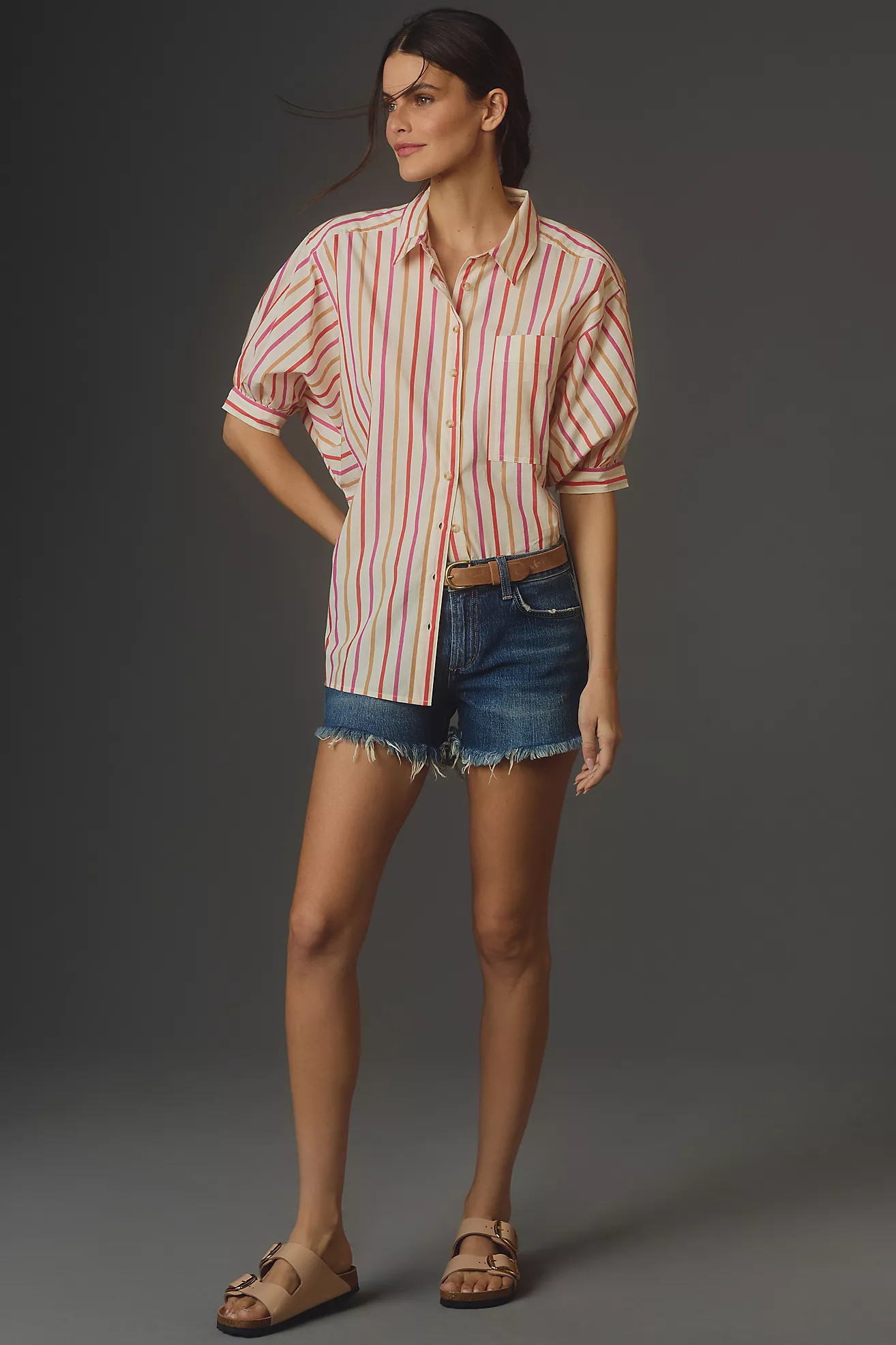 Pilcro Painter Buttondown Shirt | Anthropologie (US)