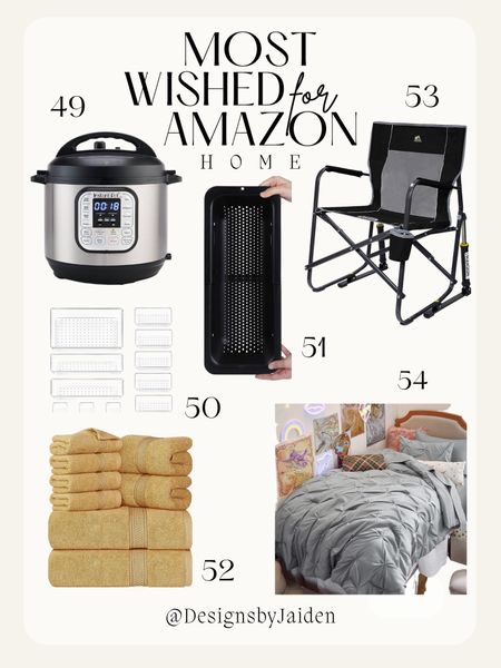 Amazon’s Top 100 Most Wished for Home Items ☁️ These are amazing gift ideas for homebody in your life…or yourself 🤪 Click below to shop!! ✨
Amazon most wished for, Amazon best sellers, Amazon beauty finds, amazon gift guide, Amazon gift ideas, beauty gifts, makeup routine, back to school makeup routine, school makeup routine,  amazon must haves, Amazon favorites, amazon clothes, jewelry, Christmas gifts, Christmas gifts for her, vacation, travel, that girl, clean girl, must haves, favorites, jewelry must haves, jewelry favorites, necklaces, earrings, gift sets, sets, hair, hair tools, activewear, gifts for teens, gifts for teen girls, birthday gifts ideas, creative birthday gifts, cute gifts for friends, bff gifts, gifts for best friend, gift, cute gift, bestie gifts, best friend gifts for birthday, jewelry aesthetic, gifts for boyfriend, trendy necklace, trendy accessories, makeup, lip liner, lip stain, lip products, viral, tiktok viral, ulta, ulta gifts, Christmas gifts, Valentine’s Day gifts, stocking stuffers, gifts for her, beauty gifts, makeup routine, makeup tutorial, school makeup, school outfits, work makeup, long lasting makeup, natural makeup, skincare, skincare routine, perfume, travel bag, travel essentials, travel must haves, Christmas, stocking stuffers, beauty stocking stuffers, ulta, amazon finds, living room, bedroom, jeans, fall outfit, Halloween, Black Friday, prime day, amazon prime day, prime day sale, wedding guest, moisturizer, eye cream, makeup bag, skincare favorites, nails, at home nails, gel nails, gel nails at home, nail polish, Stanley cup, tumblr cup, sheets, bedding, comforter, carpet cleaner, vacuum, mop, living room,
Side table, dresser, cup, curtains, pans, pan set, kitchen, kitchen mixer, mixer, croc pot, containers, kitchen organizer, kitchen containers, towels, appliances, kitchen appliances, rugs, rug, bedroom, dining room #LTKSale 

#LTKxPrime #LTKCon #LTKVideo #LTKU #LTKwedding #LTKmidsize #LTKfindsunder50 #LTKhome #LTKbeauty #LTKHoliday #LTKstyletip #LTKGiftGuide #LTKSeasonal #LTKworkwear #LTKHalloween #LTKover40
