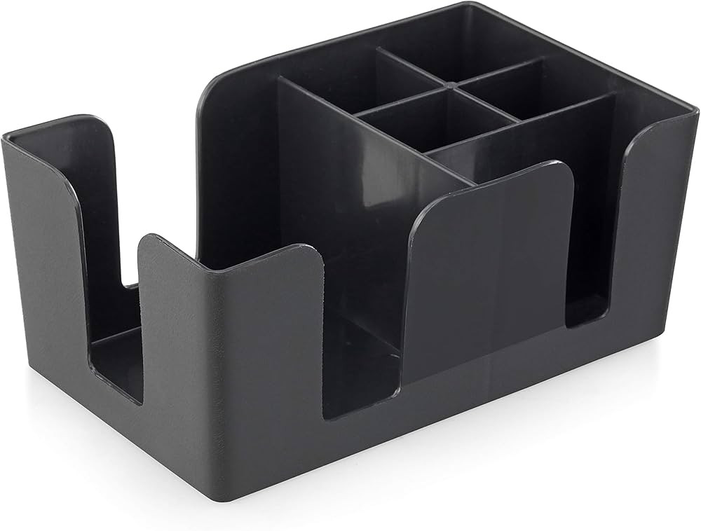 New Star Foodservice Plastic Bar Caddy Organizer with 6 Compartments, Black | Amazon (US)