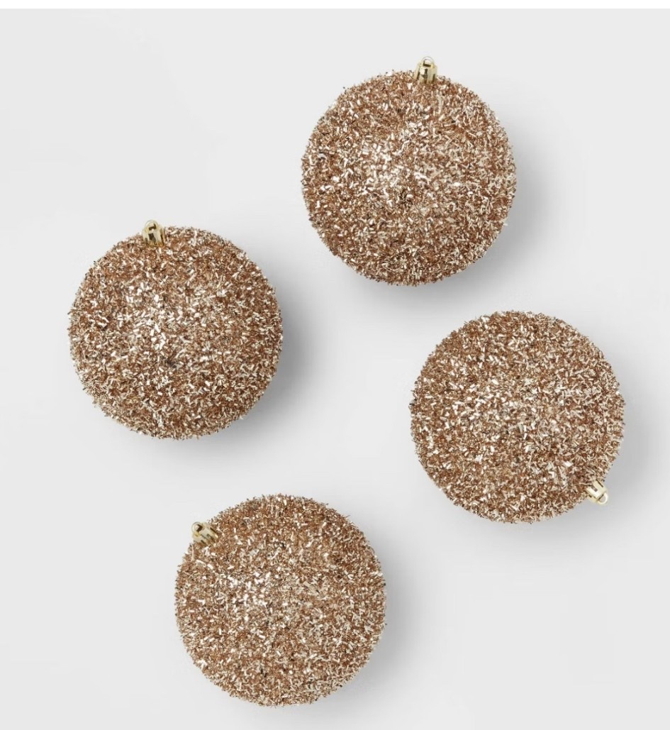 Christmas tree decor & ornaments 

Red velvet espresso martini diet coke bows

This 9-Piece Tinsel Ball Christmas Tree Ornament Set from Wondershop™ will add a touch of shine to this year's tree. Made from plastic with a shiny tinsel design, this set includes nine ornaments with top metal loops. A great choice for decorating any tree, the set also includes hooks for easy hanging, and the shatter-resistant construction is ideal for houses with pets or young kids.

#LTKHoliday #LTKFindsUnder50 #LTKSeasonal