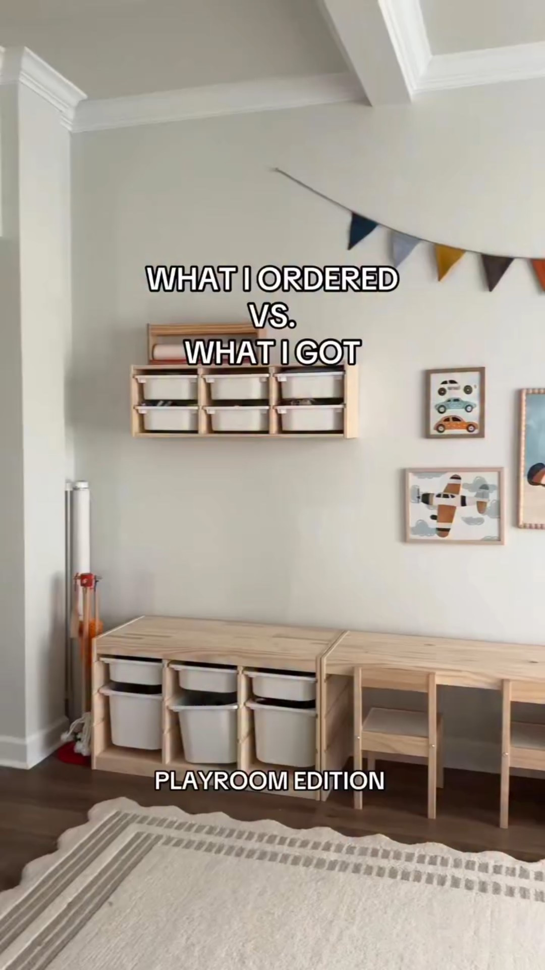 What we ordered for the playroom and how we are using it now! 
Comment LINK and I’ll send you everything! 
#toddlermom #toddlers #toddlerplay #toddlerplayroom #playroom