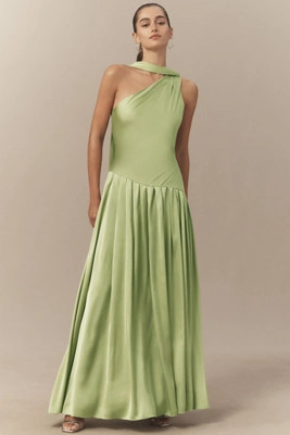 BHLDN One-Shoulder Scarf-Neck Asymmetric Maxi Dress | Anthropologie (US)