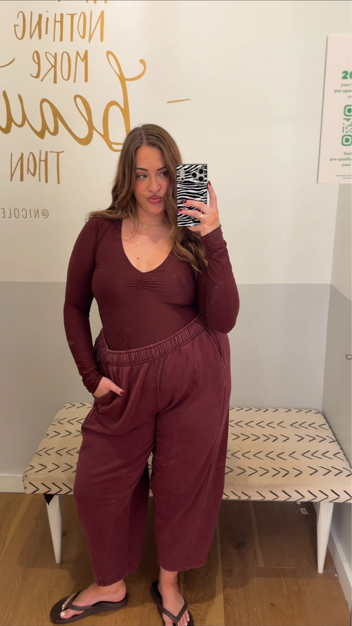 Wearing large top xl bottom
