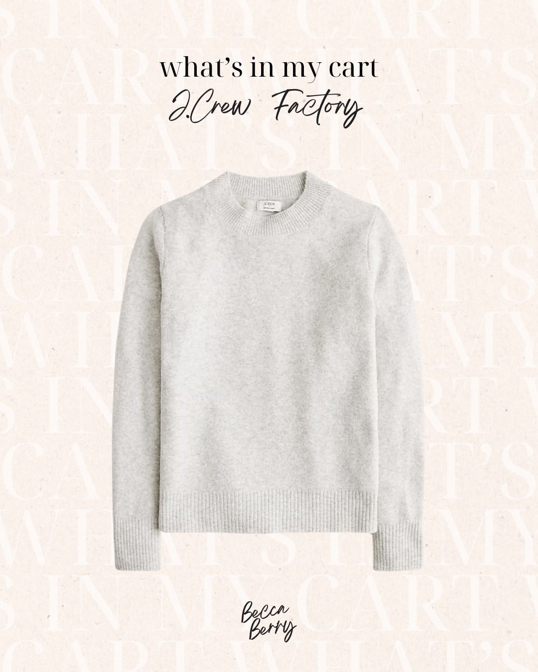 What’s in my cart right now: a sweater that works overtime. Cozy enough for WFH, polished enough for in-office days. This J.Crew Factory crewneck checks all the boxes.

#LTKMidsize #LTKSaleAlert #LTKWorkwear