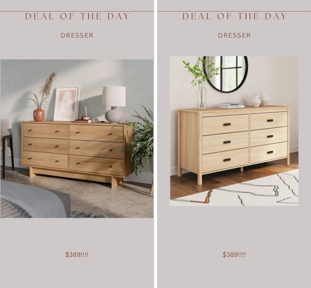 Dressers under $400!!!! 😍
First one is brand new!!!! Major west elm vibes 

#LTKHome #LTKSaleAlert #LTKStyleTip