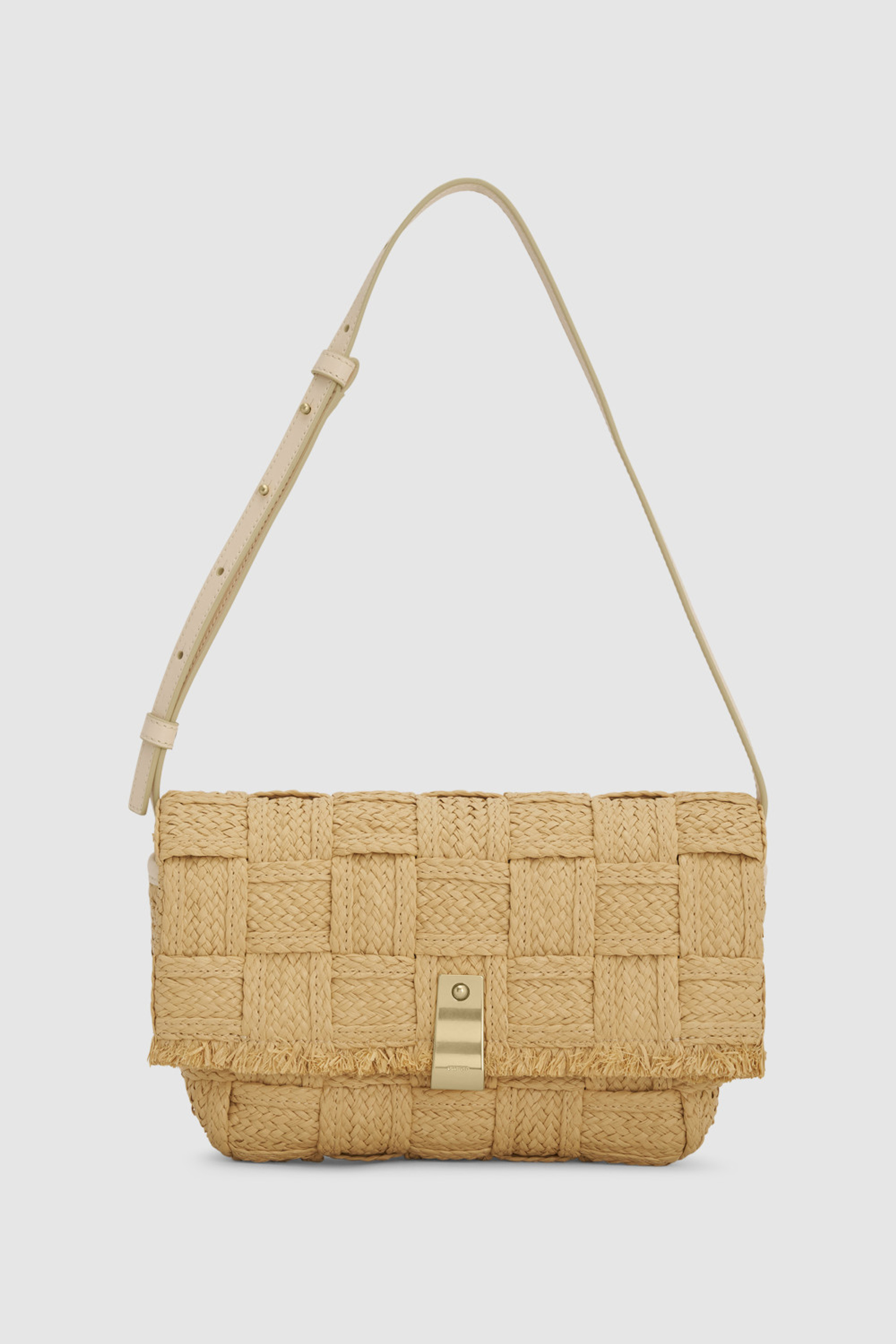 Etta Medium Clutch Texture Natural | Oroton