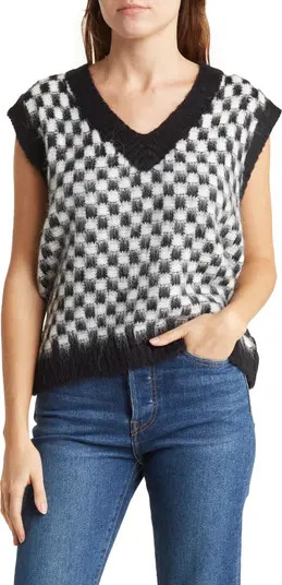 FRNCH Checkered Knit Vest | Nordstromrack | Nordstrom Rack