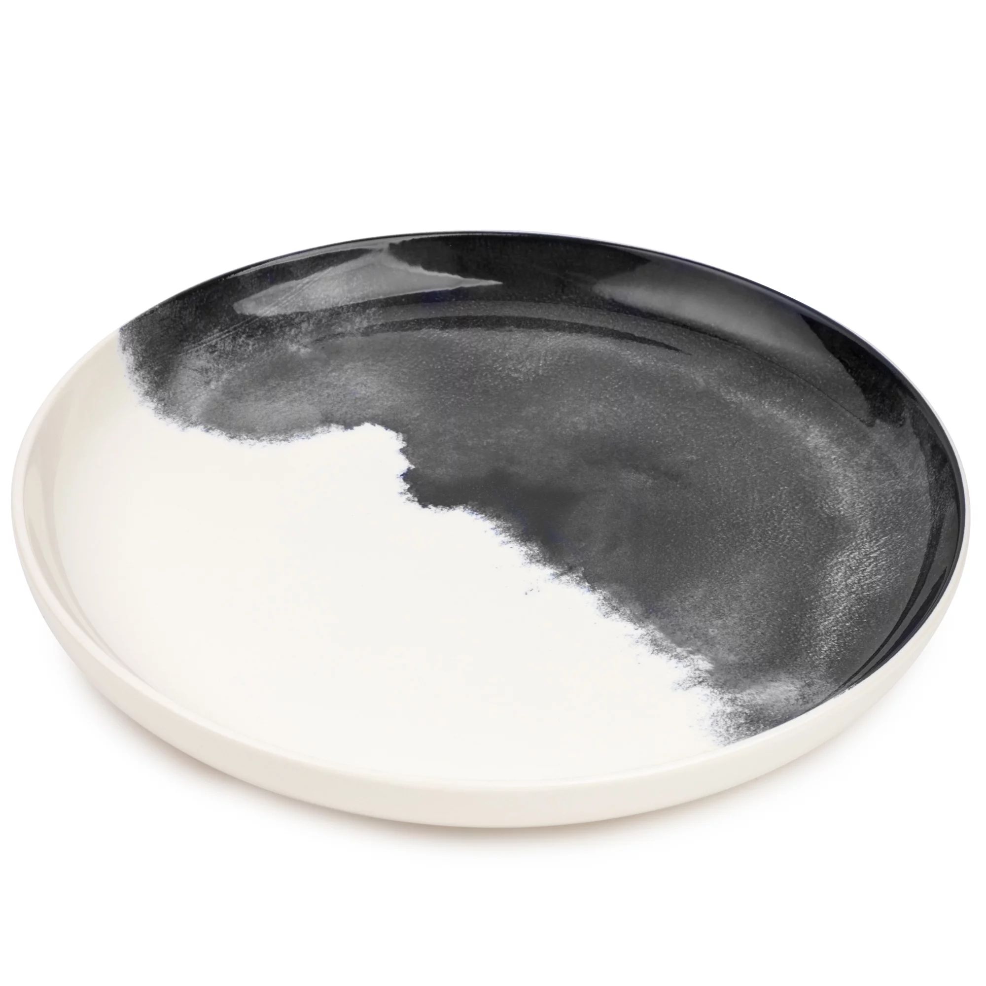 Thyme & Table Grey Drip Stoneware Round Dinner Plate | Walmart (US)