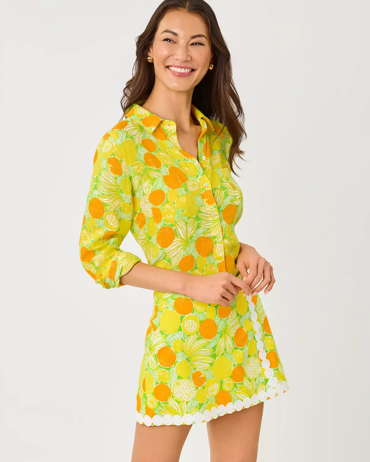 Sea View Linen Button Down Shirt | Lilly Pulitzer
