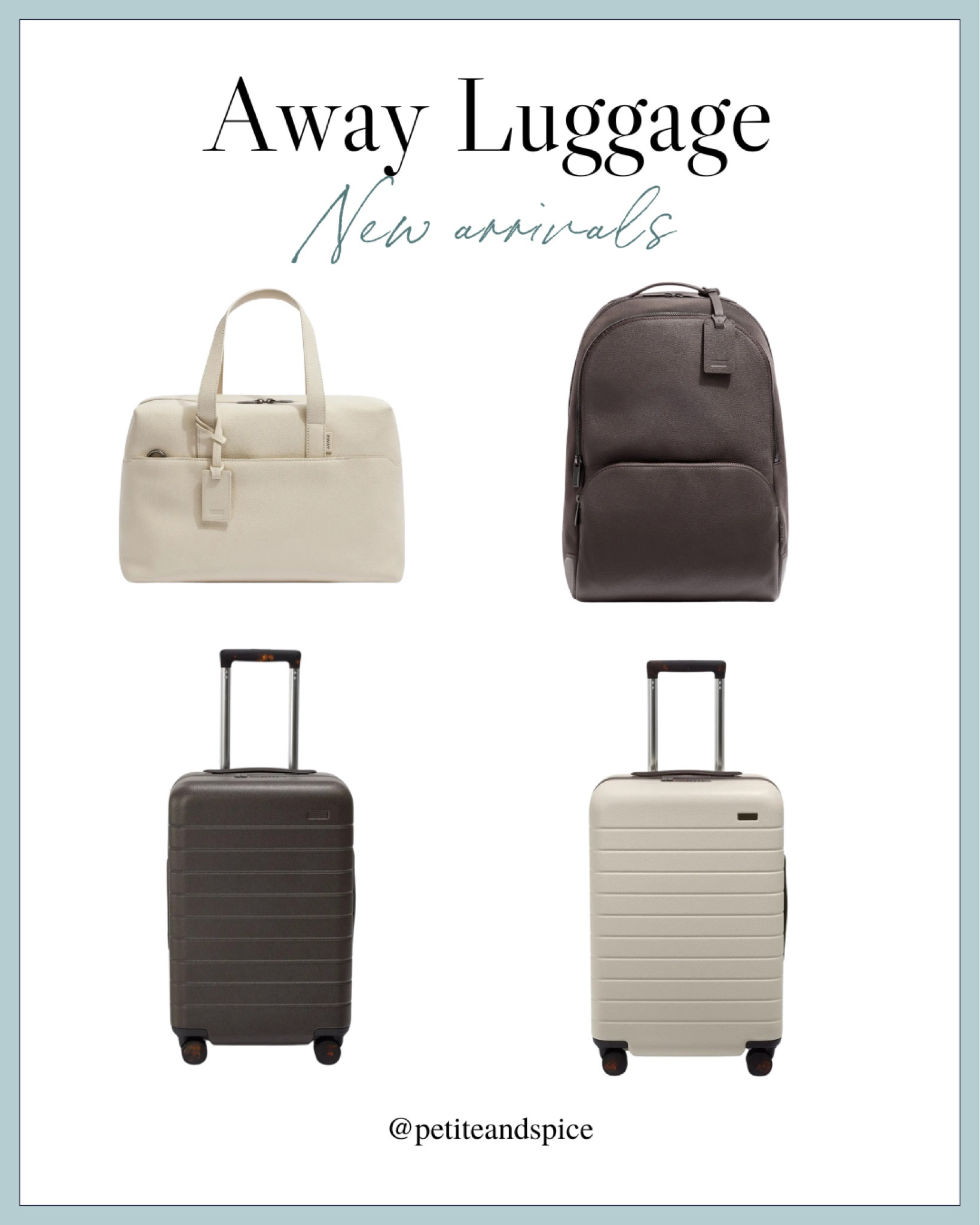 New arrivals! THE CAFÉ EDIT 

Cafe collection ☕️ Away luggage  | travel, vacation, carry on, suitcase, the everywhere bag, espresso, bigger carry-on, backpack, officee

#LTKItBag #LTKTravel #LTKWorkwear
