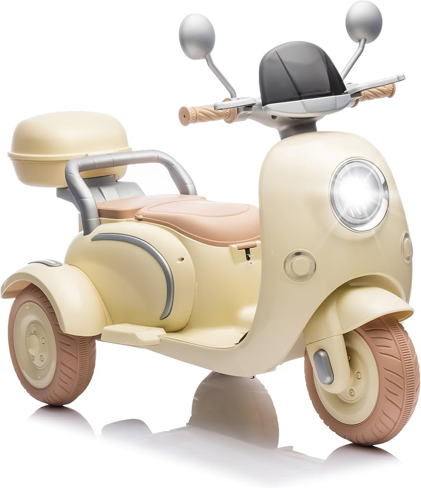 Kids Motorcycle Ride On Electric Car Motorbike Motorcycle for Kids Beige | Amazon (US)