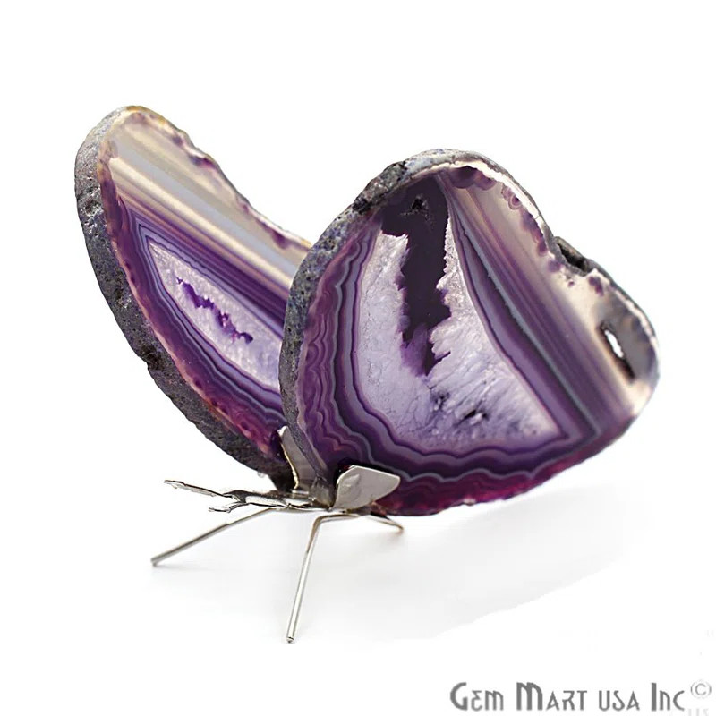 Desriee Agate Slice Butterfly Figurine | Wayfair North America