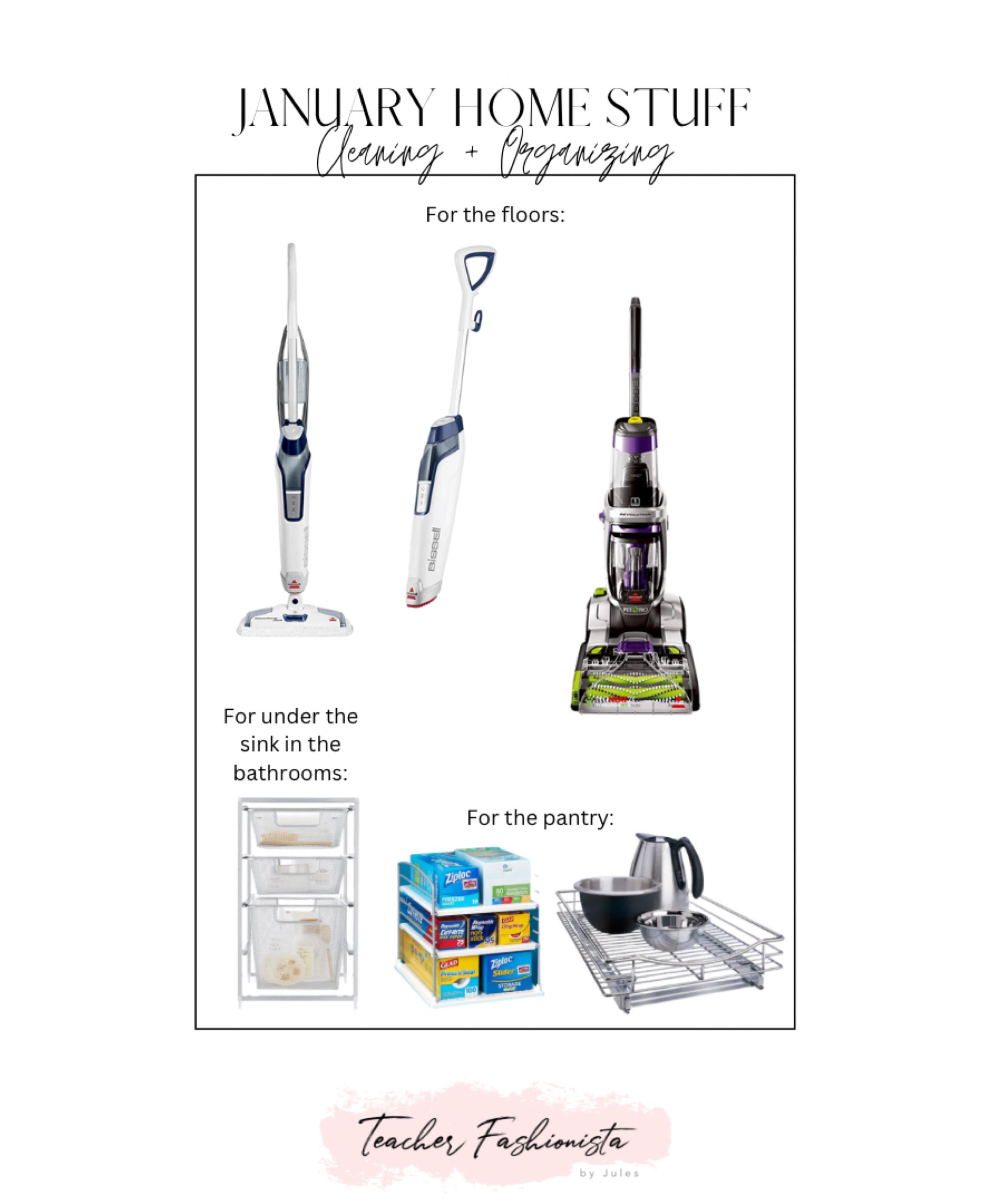 Here are things I’m utilizing as I clean and organize around the house! We have and LOVE all of these!! ••• 

• Bissell • Bissell mop • Carpet cleaner • Container Store • Storage solutions • cleaning and organizing • Pantry • rug cleaner • bathroom storage • 

#LTKhome #LTKsalealert #LTKFind