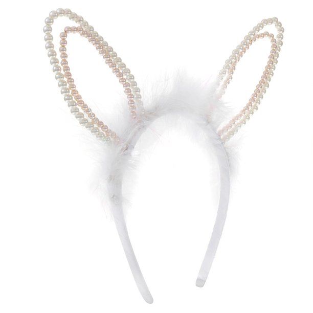 Way To Celebrate Pearl Easter Bunny Ears Headband - Walmart.com | Walmart (US)