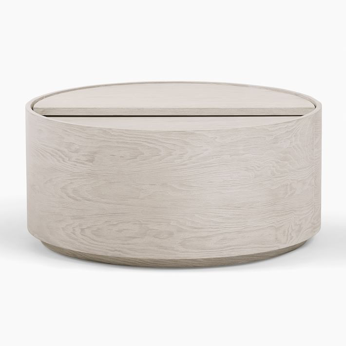 Volume Round Storage Drum Coffee Table (36") | West Elm (US)