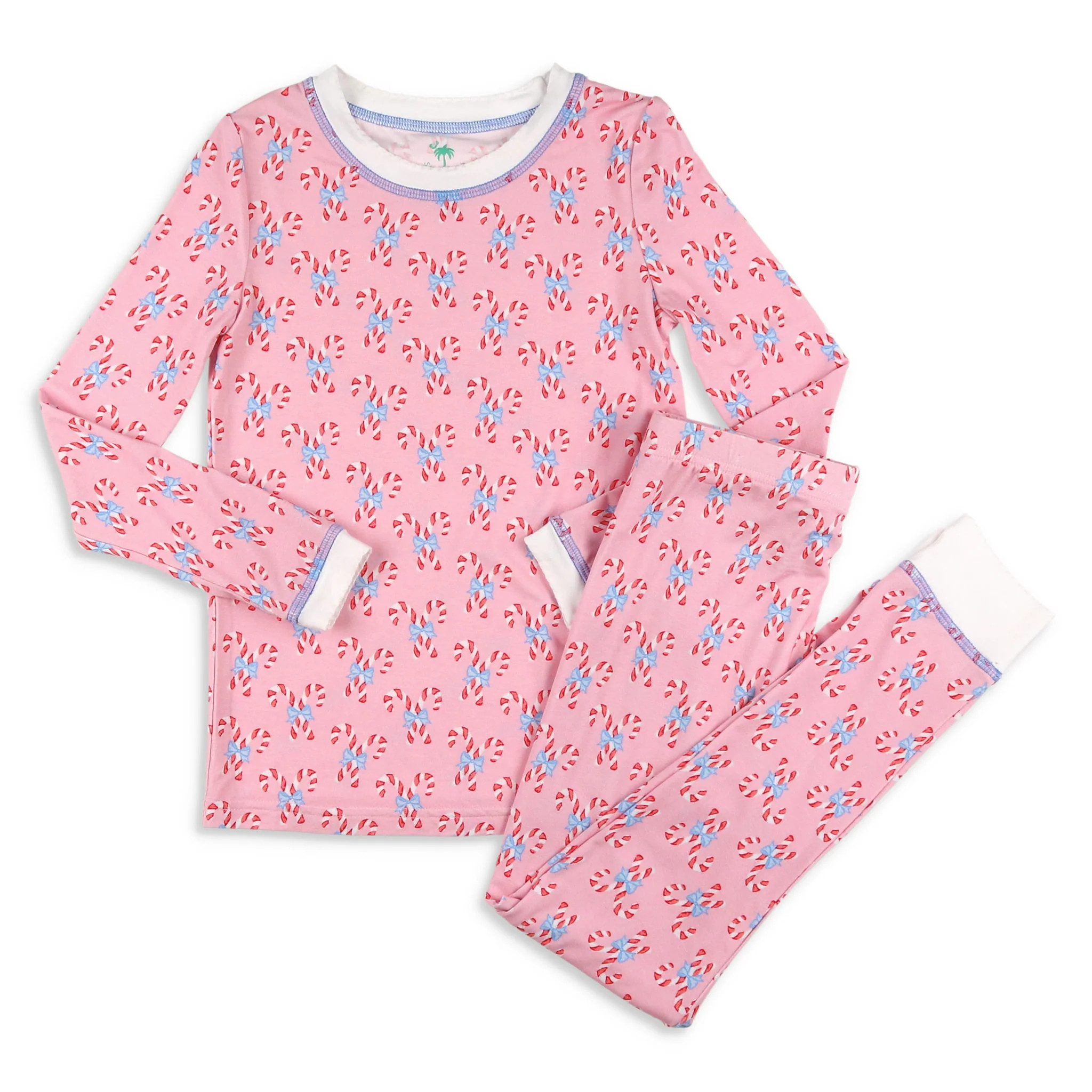 Girls Bamboo Loungewear - Candy Canes | Shrimp and Grits Kids