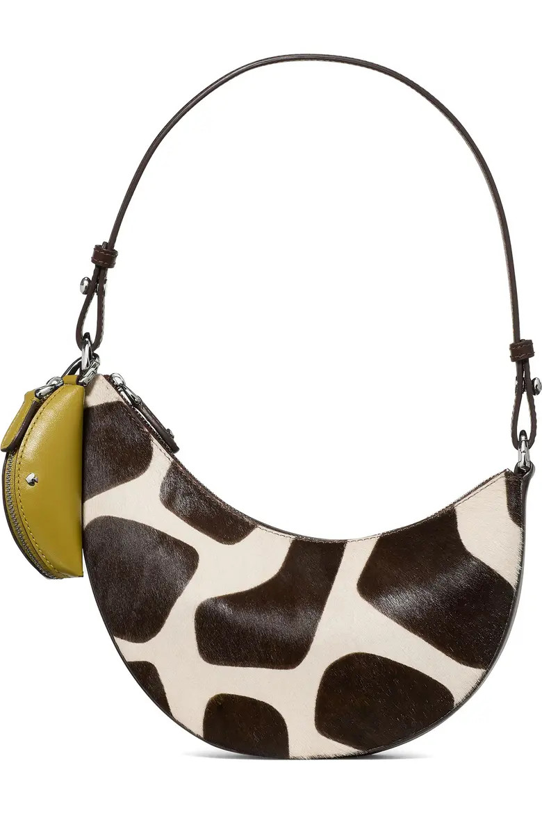 Kate Spade New York Duo Giraffe Printed Genuine Calf Hair Shoulder Bag in Multi at Nordstrom | Nordstrom