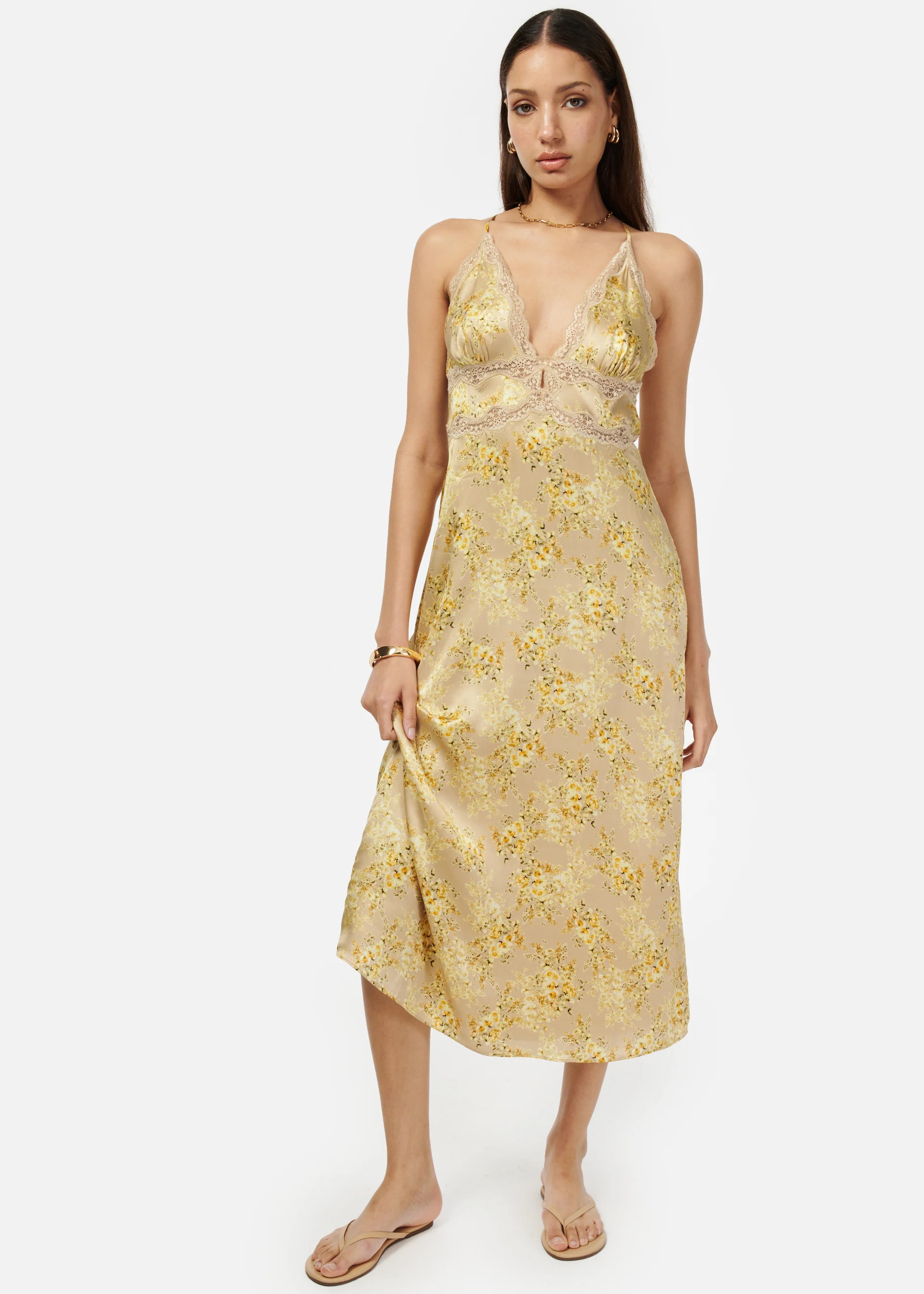 Roya Dress Yellow Primavera | CAMI NYC