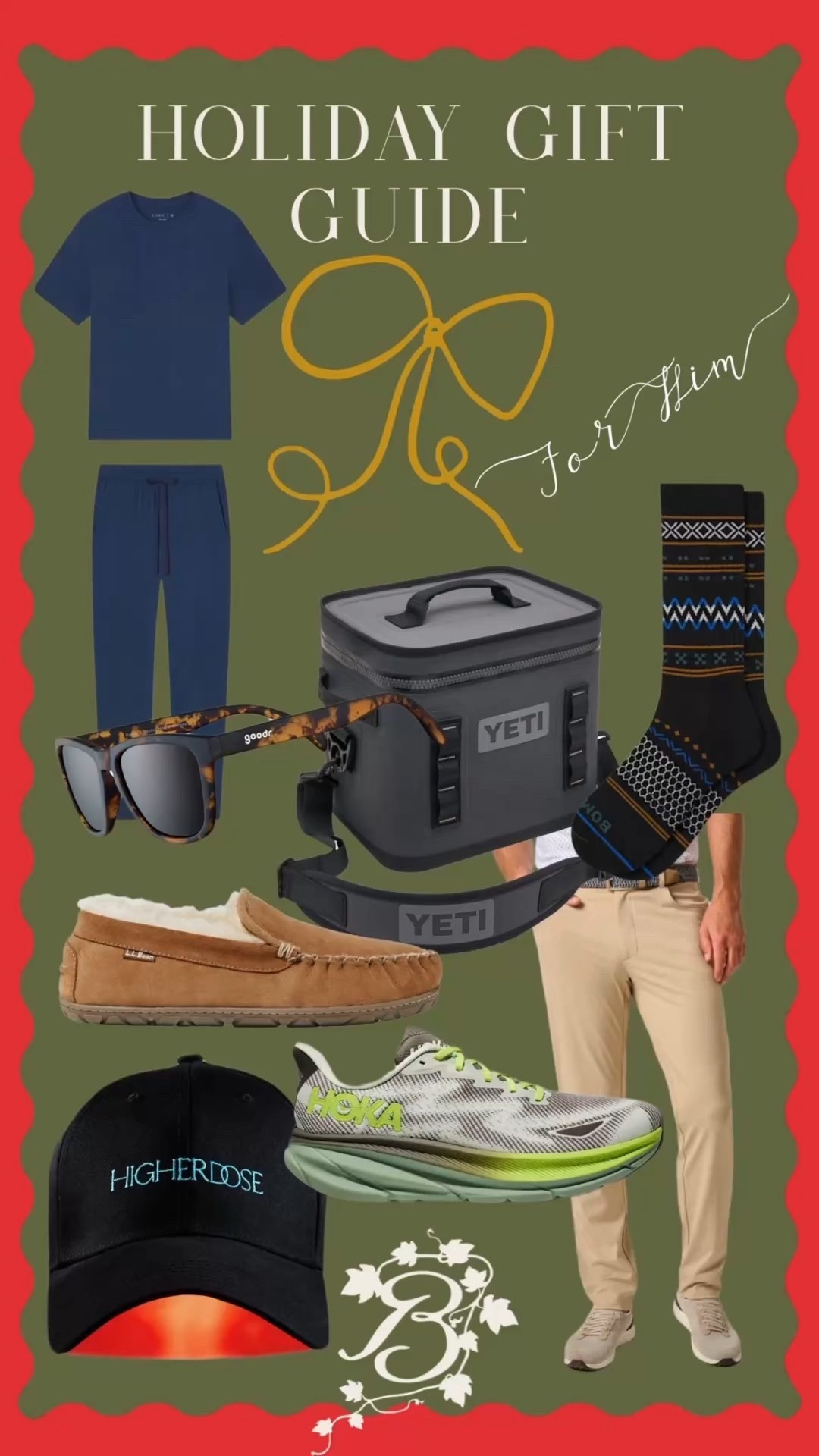 Gift Guide for Him! Joe has & loves these pajamas & wears these sunglasses everywhere! We all love these socks in our house & we’ve been talking a lot about red light therapy… this hat is great for encouraging hair growth! These golf pants are his favorite pants- he has 3 pairs. I want him to try these sneakers because his back is always bothering him & we love all things Yeti! Also linked the headphones he loves! #LTKCyberWeek

#LTKMens #LTKGiftGuide #LTKHoliday