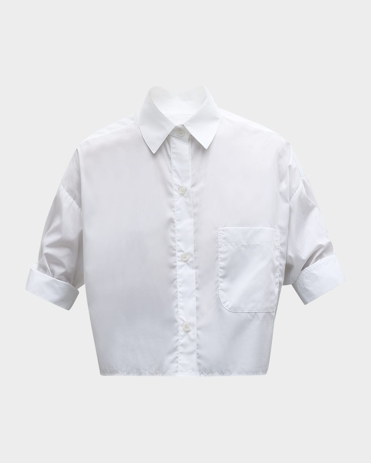 Next Ex Cropped Shirt in Superfine Cotton | Neiman Marcus