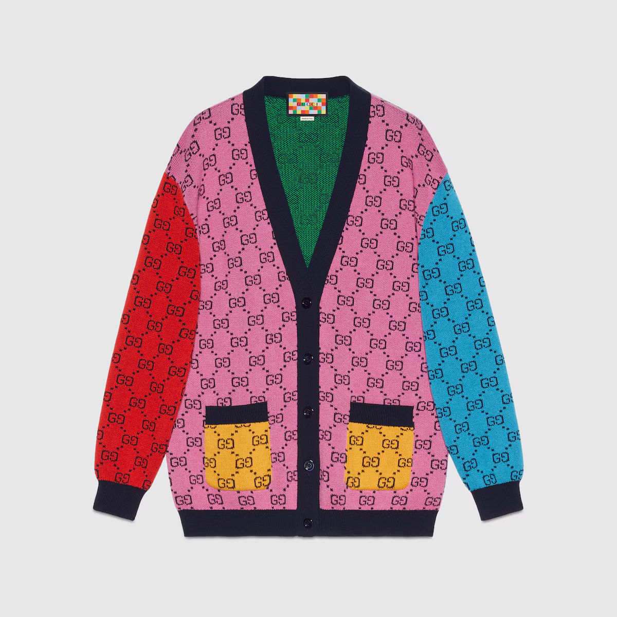 GG Multicolour wool cotton cardigan | Gucci (UK)